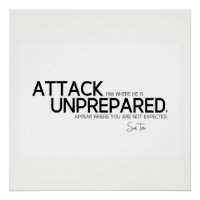 QUOTES: Sun Tzu: aanval onvoorbereid