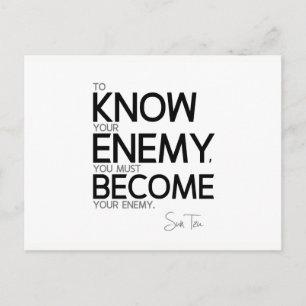 QUOTES: Sun Tzu: Ken uw vijand Briefkaart