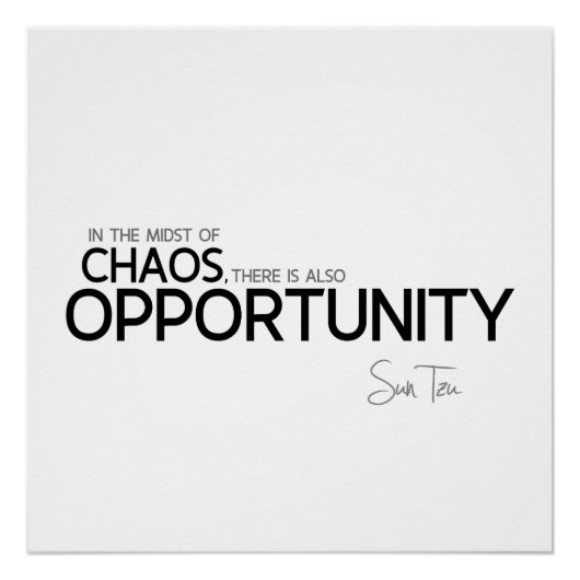 QUOTES: Sun Tzu - opportuniteit Perfect Poster (Voorkant)