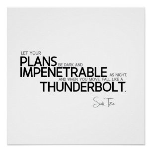 QUOTES: Sun Tzu: plannen ondoordringbaar Perfect Poster