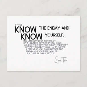QUOTES: Sun Tzu: Supreme art of war Briefkaart