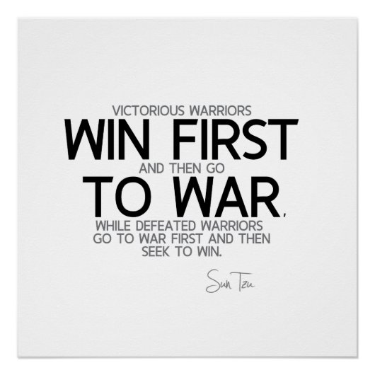 QUOTES: Sun Tzu - Win first Perfect Poster (Voorkant)
