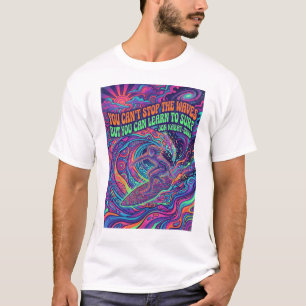 quotes surfen psychedelische stijl ontwerp t-shirt