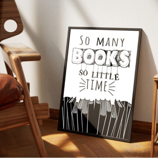 Quotes Typography poster - So many books...