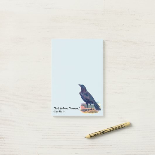 Quoth de Raven Nevermore De Ravens Post-it® Notes (Op bureau)