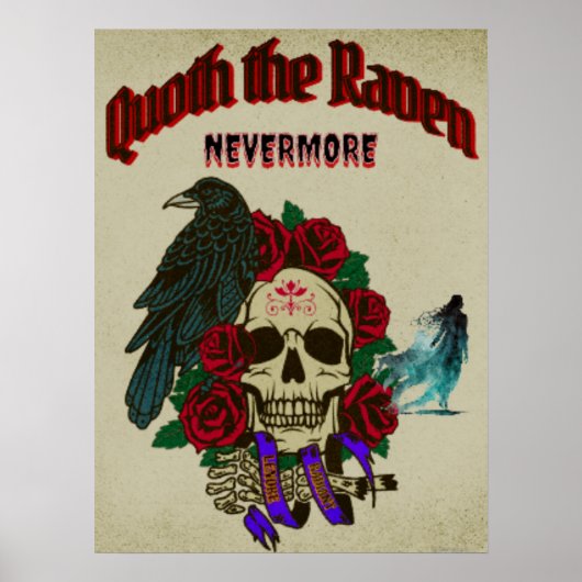 Quoth de Raven, Nevermore Poster (Voorkant)