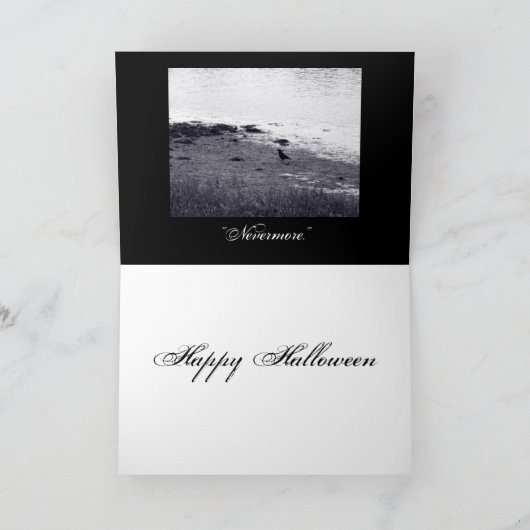 "Quoth la carte de Raven" Halloween (Intérieur)