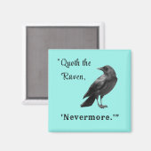 "Quoth the Raven ..." Aimant Aqua personnalisé (Recto/Verso)