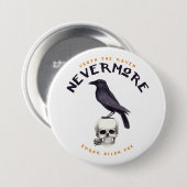 Quoth the Raven Nevermore - Edgar Allan Poe Ronde Button 7,6 Cm (Voorkant /achterkant)