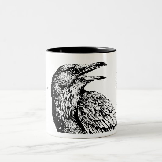 "Quoth the Raven, "Nevermore"; Tweekleurige Koffiemok (Center)
