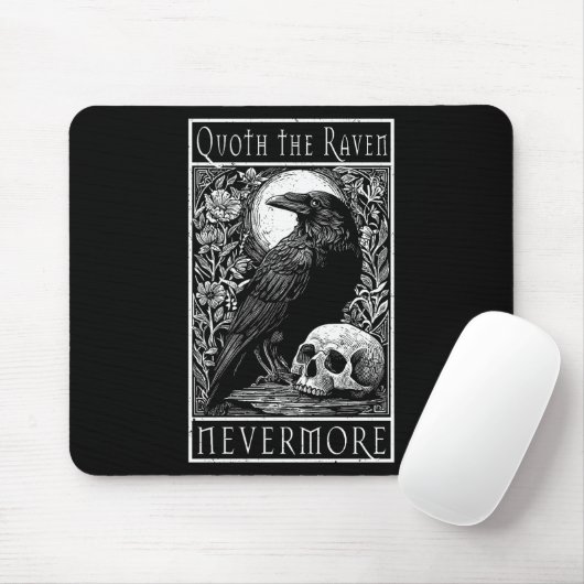 Quoth the Raven - Nooit meer - Edgar Allan Poe Muismat (Met muis)