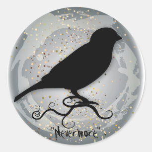 Quoth the Raven Ronde Sticker