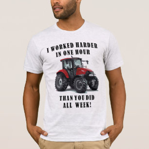 Quottes voor hard werken van de kweektractor t-shirt