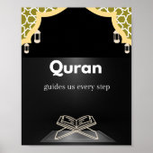 Quran guides us every step/ motivational wall Art. Poster (Voorkant)
