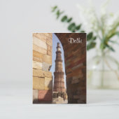 qutb minar delhi briefkaart (Staand voorkant)