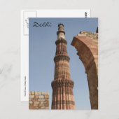 qutb minar - halfboog briefkaart (Voorkant / Achterkant)