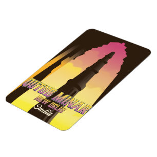 Qutub Minar New Delhi India reisposter Magneet