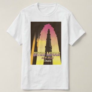 Qutub Minar New Delhi India reisposter T-shirt
