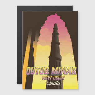Qutub Minar Nieuwe Delhi India reisposter