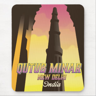 Qutub Minar Nieuwe Delhi India reisposter Muismat