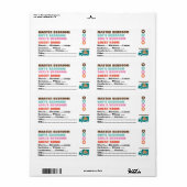 Qu'y a-t-il dans la boîte ? - Étiquettes mobiles - (Feuille entière)