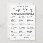 Qu'y a-t-il dans votre sac de Baby shower Carte de (Devant)