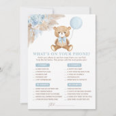 Qu'y a-t-il sur votre carte de jeu Baby shower de  (Devant)
