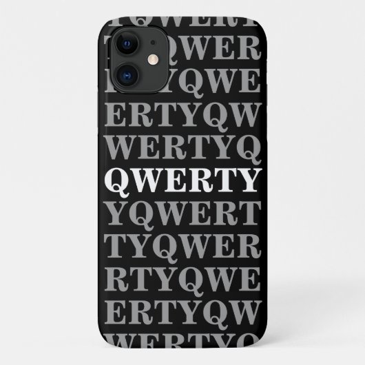 QWERTY iPhone 11 hoesje (Achterkant)