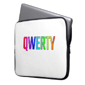 QWERTY LAPTOP SLEEVE (Voorkant Links)