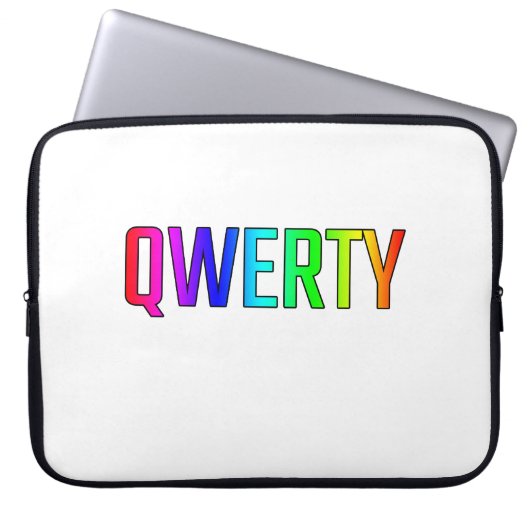 QWERTY LAPTOP SLEEVE (Voorkant)