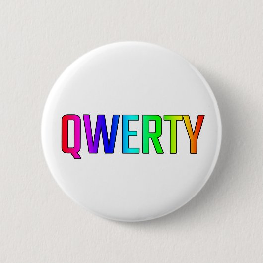QWERTY RONDE BUTTON 5,7 CM (Voorkant)