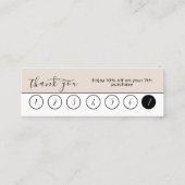 QYSTER BLACK BUSINESS LOGO 7 CARTE DE LOYAUTÉ (Dos)