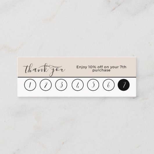 QYSTER BLACK BUSINESS LOGO 7 CARTE DE LOYAUTÉ (Dos)