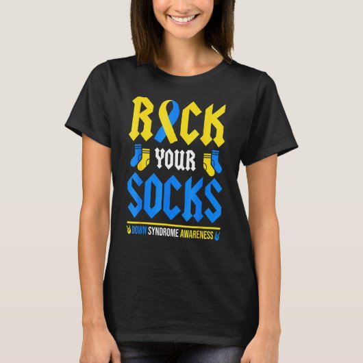 R0ck Uw Socket World Down Syndrome Awareness Day T-shirt (Voorkant)