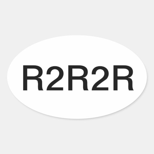 R2R-sticker Ovale Sticker (Voorkant)