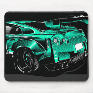 R35 GTR GROEN BEEST MUISMAT