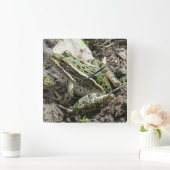 R3 Kikker van luipaard Vierkante Klok (Huis)