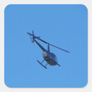 R44 Helikopter Vierkante Sticker