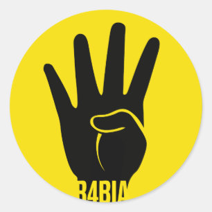 R4BIA vrijheidssymbool t shirt Ronde Sticker