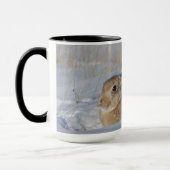 R5 Katoen konijn in sneeuw Mok (Links)