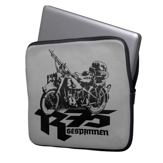 R75 Neopreen Laptophoes 13 inch Laptop Sleeve (Voorkant Links)