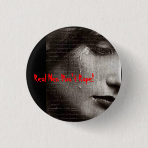 r9, Echte Mannen verkrachten niet! Ronde Button 3,2 Cm