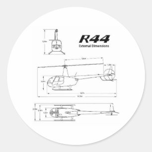 R-44 Robinson Ronde Sticker