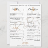 R&B Gold Graphic Service Menu (Voorkant)