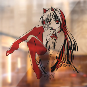 R & B Manga, Neko Catgirl Furry Loli Anime Raamsticker