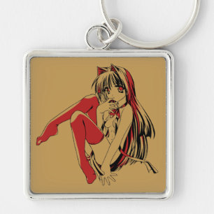 R & B Manga, Neko Catgirl Furry Loli Anime Sleutelhanger