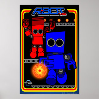 R-Bot VS. Retro Game Poster