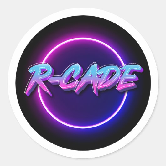 R-Cade-logo-sticker Ronde Sticker (Voorkant)