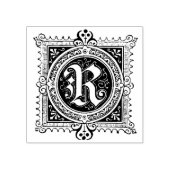 R eerste letter rubberstempel (Afrduk)