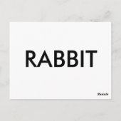 "R" est pour Lapin Carte Flash Alphabet (Dos)